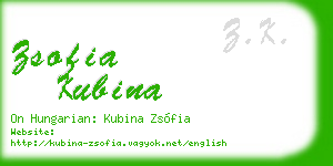 zsofia kubina business card